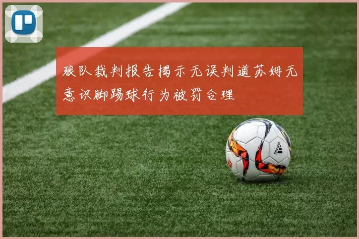 狼队裁判报告揭示无误判道苏姆无意识脚踢球行为被罚合理